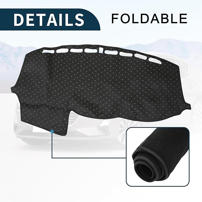 Dash Cover Lower Configuration W/o Audio for Ford Focus 2012-2018 Non-Slip | Center Console Dashboard Cover Mat Black 1 Pcs