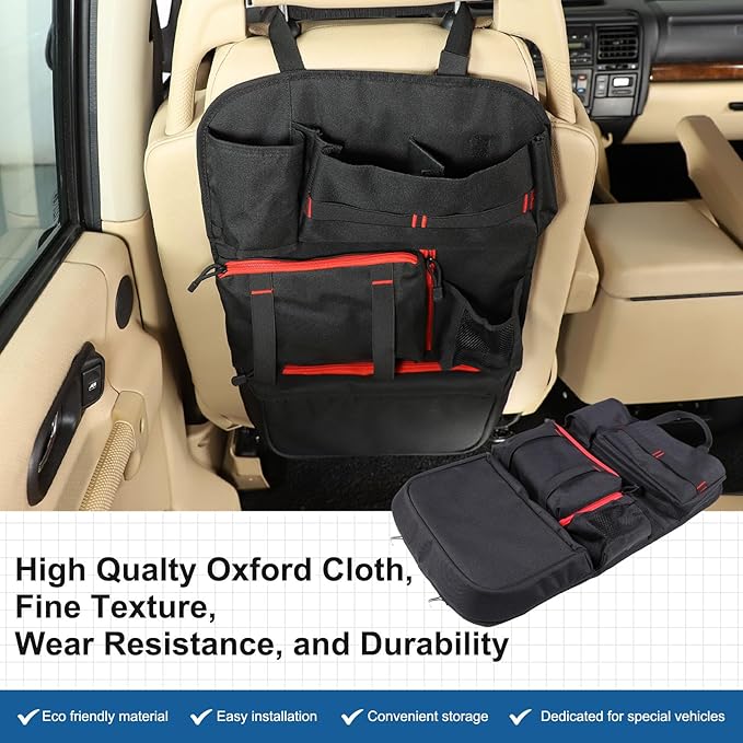 Car Back Seat Organizer Compatible with Land Rover Discovery 2 1998-2003,Oxford Cloth Multi-functional Backseat Storage Bag Pocket Car Interior Accessories