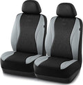 Skechers Car Seat Covers,Leather Seat Covers with GOGA Mat Technology,Waterproof Car Seat Covers Front Seats,Airbag Compatible,Comfort Universal Fit for Most Cars,Vans,Trucks,SUVs,Grey