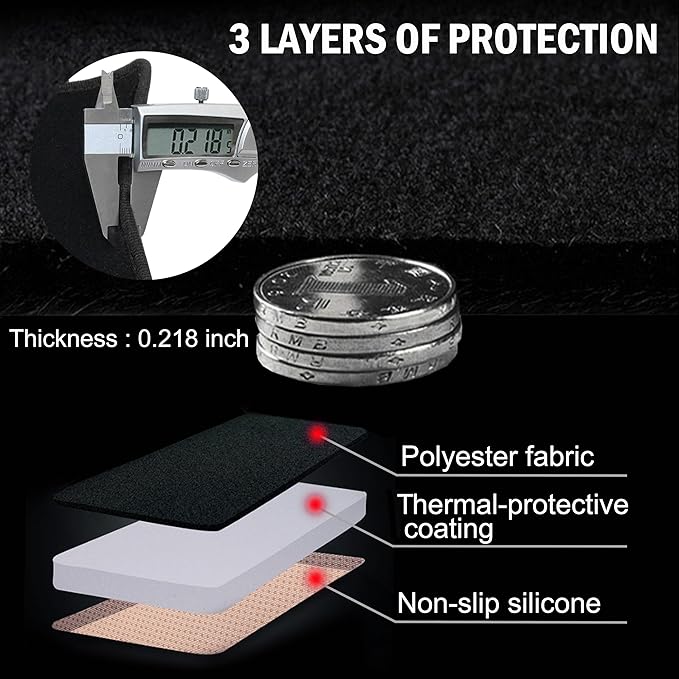 for Toyota Corolla Accessories 2019-2022 2023 2024 2025 2026 Dash Cover Dashboard Cover Mat Center Console Carpet Non-Slip Protector Sunshield Pad Custom Fit for Corolla 2020 2021, Black Trim
