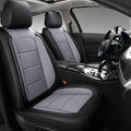 AOOG Leather Car Seat Covers with Car Backseat Organizer, Universal fit Automotive Vehicle Most Sedan SUV Pick-up Truck (Full Set, Black&Grey)