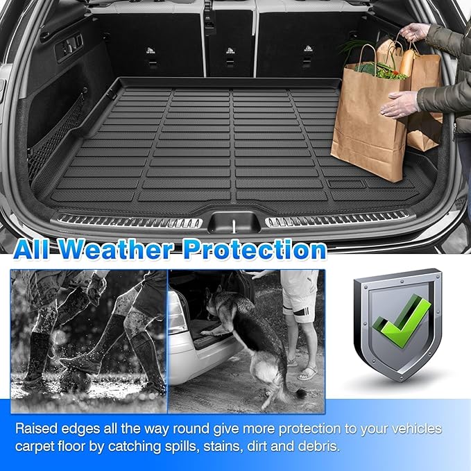 Cartist Floor Mats and Cargo Liner Fit for Mercedes Benz GLC 2023 2024 2025 (Not Fit Coupe) All Weather Anti-Slip Floor Mat for Benz GLC Accessories Heavy Duty Carpet Protection Black