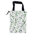 KXWQTRDD Car Garbage Bag Watercolor Green Leaves Hanging Canvas Car Trash Bag Drawstring Car Back Seat Organizer for Car Back Front Seat Console with Adjustable Buckle