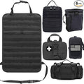 Car Truck Seat Back Organizer Tactical Molle, Upgrade Tactical Vehicle Panel Organizer with 5 Detachable Molle Pouch, Universal Fits for Most of Vehicle (Black)