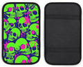 Car Center Console Cover, Cool Funny Zombie Skull Armrest Pad Seat Box Cushion Non-Slip Arm Rest Cover Interior Decor Accessories Universal Fit Most Vehicle