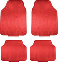FH Group Automotive Floor Mats - Heavy-Duty Red Metallic Rubber Floor Mats for Cars, Universal Fit Full Set, Climaproof Floor Mats, Trimmable Floor Mats for Most Sedan, SUV, Truck Floor Mats