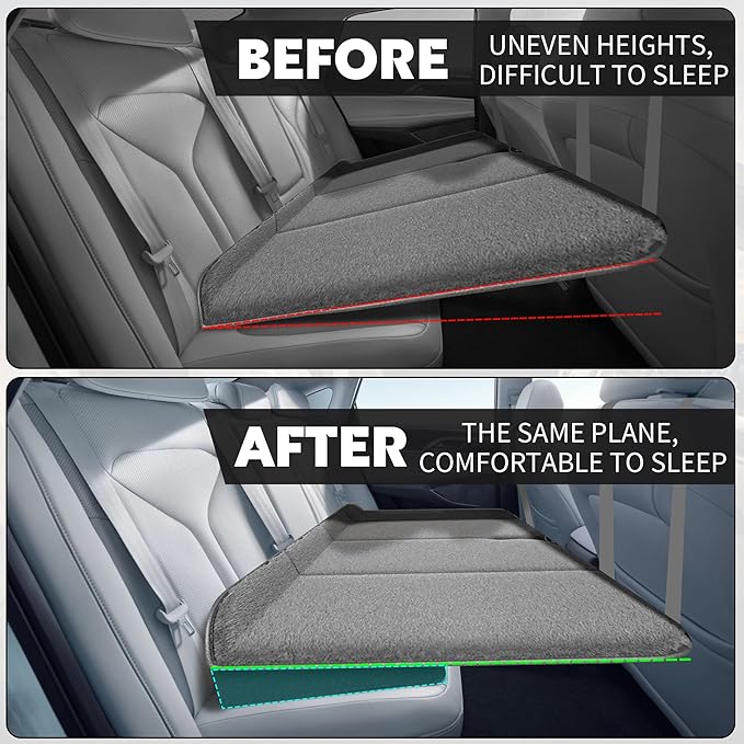 BALAPET Car Seat Wedge Cushion Car Back Seat Gap Filler is Used to Fill The Rear Seat of The Car to Adjust The Flatness of The Seat,Comfortable to Sleep, Suitable for Car Backseats,Truck Trunks,Camp