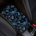 Dragonfly Flower Print Auto Armrest Box Cover Universal Decorative Car Center Console Armrest Cushion Cover for Sedan SUV Truck