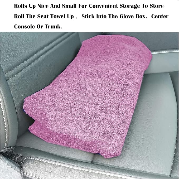 LoyaGour Car Seat Cover Protector Front Seats,for Gym Workout,Running,Swimming,Beach and Hiking,Waterproof Sweat Towel Bucket Seat Covers for Cars SUV Trucks (Pink, 1Pcs)