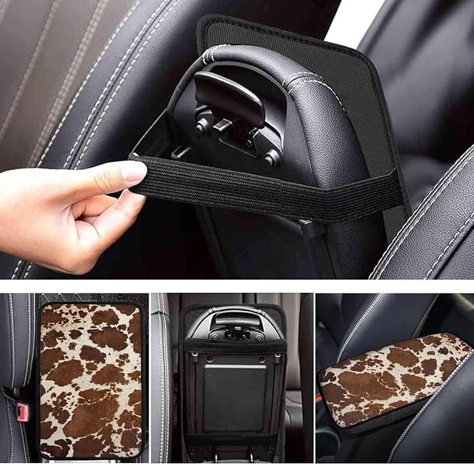 Biyejit Car Center Console Armrest Cushion Cover Pad Car Interior Decor Accessories Universal Fit for Sedan, Truck, SUV