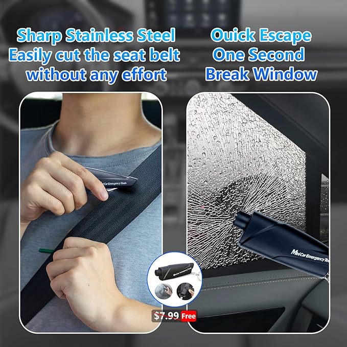 【Compatible with Toyota RAV4】 Seat Gap Filler,No Drop Seat Guard Compatible with Toyota RAV4.Drop Seat Guards for Cars(2Pcs),Emergency Keychain Car Escape Tool