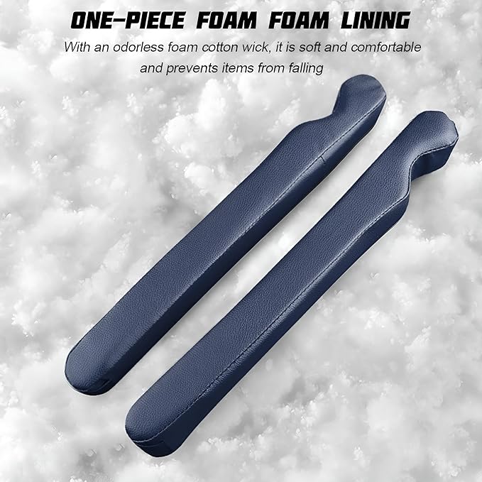 Mandark Car Seat Gap Filler, 2PCS Leather Vehicle Gap Stopper to Fill Between Seat and Console, Automotive Crevice Plug Blocker Accessories from Dropping, Universal for SUV, Sedan, Truck (Dark Blue)