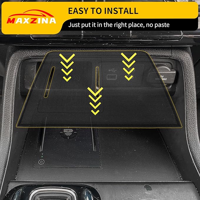 Center Console Mat Compatible with 2023-2025 2026 Honda Pilot 2026 Passport Interior Wireless Charging Mat Center Console Anti-Slip Protector Pad Silicone for 2024 Pilot Accessories