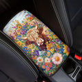 Dreaweet Highland Cow Car Accessories Center Console Cover Soft Armrest Cover for Car Truck SUV Center Console Cushion Pad Car Armrest Seat Box Cover Protector