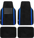 FH Group Universal Fit Car Floor Mats – All-Purpose Carpet Floor Mats & Protectors for Cars, SUVs & Trucks, Durable Automotive Carpet Mats, Blue & Black