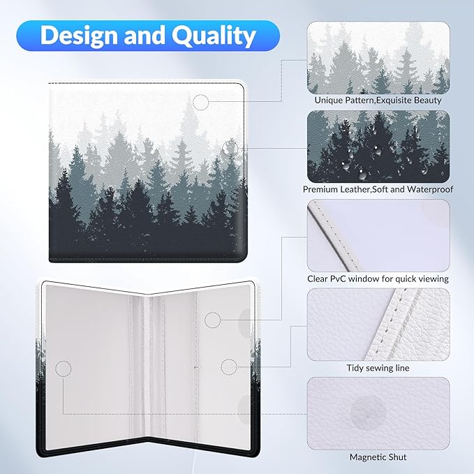 Pisypox Car Registration and Insurance Card Holder，Vehicle Glove Box Car Organizer，Accessories Case for Storing Driving Licences, Cards, Documents