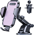 andobil Car Phone Holder, 2026 Military-Grade 89bs Strongest Suction Phone Holders for Your Car Dashboard/Windshield/Vent Easy Clamp Cellphone Holder Truck Stand for iPhone 17 16 15 Pro Max, Purple