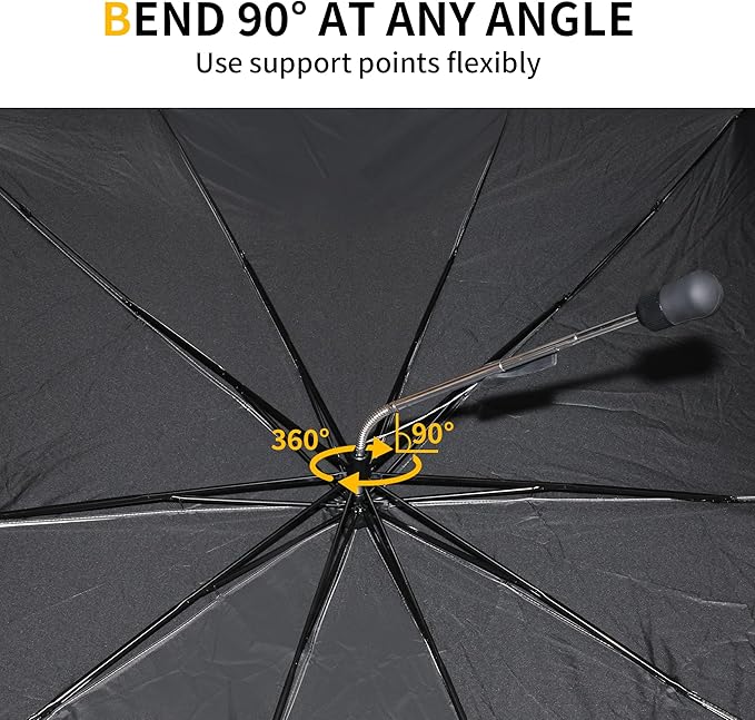 RERPRO Front Windshield Sunshade Umbrella Compatible with 2023 2024 2025 Tesla Cybertruck Window Sun Shade Interior Sun Protection Accessories, for Tesla Cyber Truck Foldable Sun Shield Cover