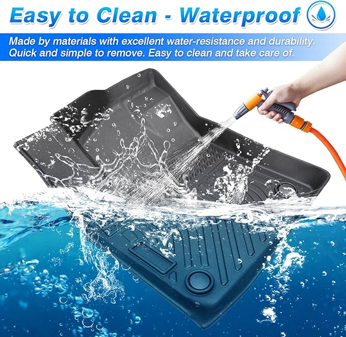Floor Mats Fit for Volkswagen VW Atlas 2018-2024 2025 (6&7 Seater), All Weather Floor Mat for Atlas Accessories, Waterproof Heavy Duty (2 Rows)