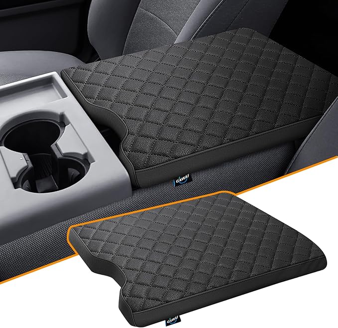 Center Console Cover Compatible with Ford F150 2015-2025,2017-2025 F250 F350 F450 with 40/20/40 Jump Seat Armrest Accessories, Leather Armrest Cover Protector (Jump Seat Console Only)