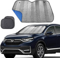 Big Ant Windshield Sun Shade Car Window Sunshade as Bonus,Blue Car Sun Shade Foldable UV Ray Visor Protector Visor Shield Cover Keeps Vehicle Cool (Size 55" x 27.5")