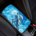 Blue Sea Turtle Car Center Console Cushion Pad Protect from Pet Claws Car Center Console Cover Auto Console Armrest Cover Universal Armrest Cover Pad