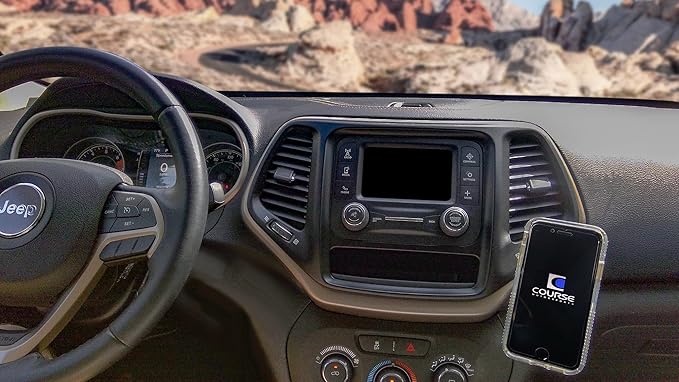 Course Motorsports DirectFit Phone Mount - Magnetic or for Jeep Cherokee (2014-Present) - Magsafe Compatible Magnetic Head