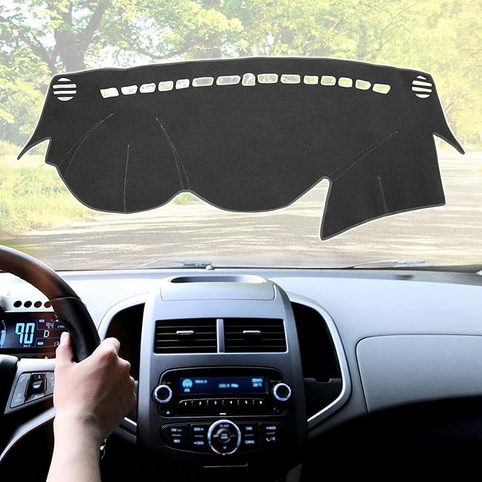 X AUTOHAUX Car Dashboard Cover Polyester Non-Slip Mat Protector Carpet Sun Proof for Hyundai Sonata 2011 2012 2013 2014