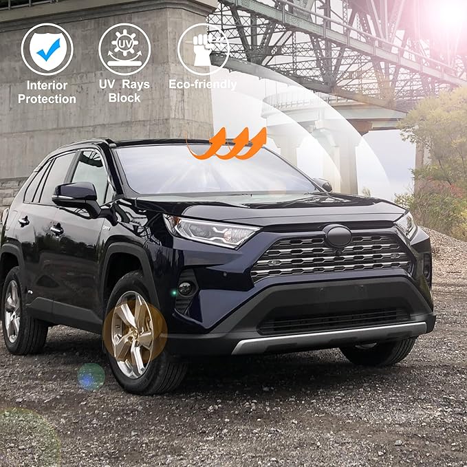 Windshield Sun Shade Front Window Sunshade Fit for Toyota RAV4 RAV-4 2019-2024 2025 Accessories Auto Interior Sun Visor Heat Protection
