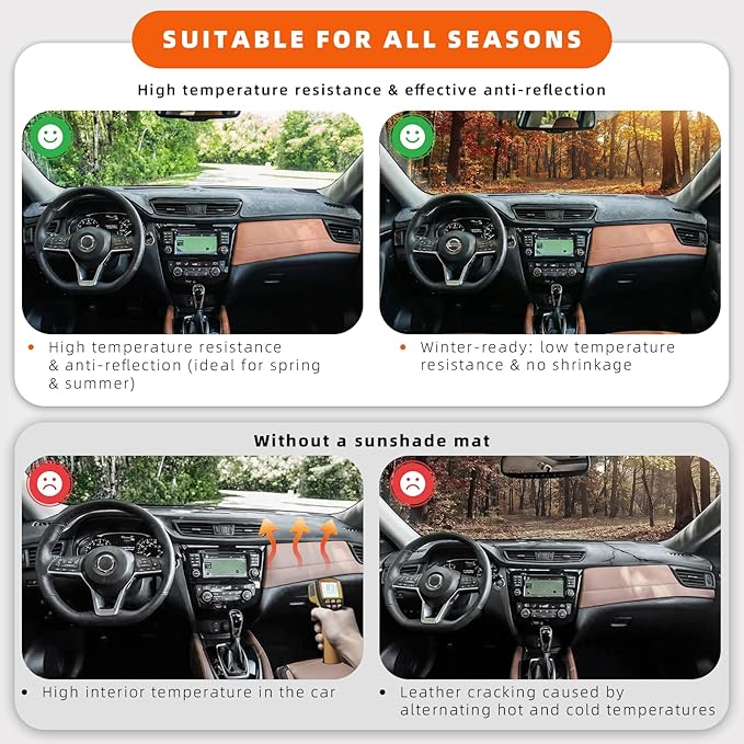 KEYOOG Dashboard Cover Dash Mat Fit for to-yota Corolla 2013-2009 (for Left Hand Drive),Car Dash Board Mat Anti-Glare Carpet,Non-Slip Pad Sunshield Protector (Grey)