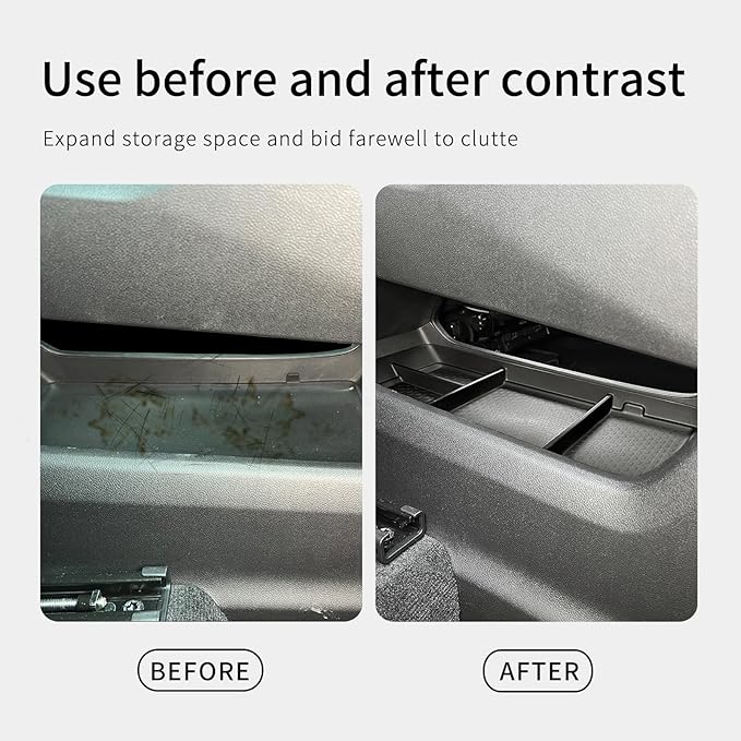 SMABEE Lower Center Console Organizer Tray for Chevrolet Chevy Equinox 2025 2026 Accessories Under Center Console Organizer Insert TPE Interior Black (Not Fit Equinox EV)