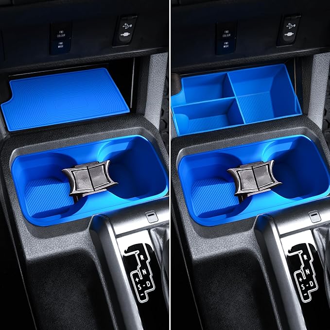 bgucar Interior Silicone Liner Insert Custom Fit for Tacoma 2016-2023, Silicone Organizer Tray for Tacoma Gen 3rd Crew Cab only - Fully Covered - for Tacoma Accessories