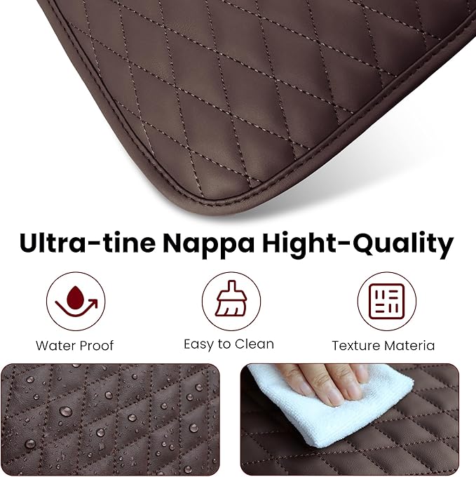 DSCARCovers Upgraded Car Center Console Cover,Microfiber Leather Car Armrest Cover Cushion with 2 Storage Bags,Universal Car Armrest Storage Box Car Interior Accessories for Most Vehicles (Brown)