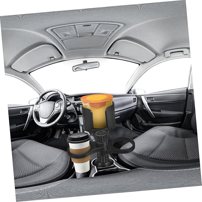 Cabilock Rotating Car Cup Holder Expander Storage Adjustable Drink Holder for Travel Compatible Most Vehicle Types