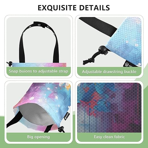 ALAZA Hanging Car Trash Bags Garbage Bag Trash Can for Back Seat Small Oilpainting Flower Washable Storage Bag Retractable 2 Pack