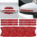 Gengki 10PCS Car Door Handle Bling Rhinestones Stickers Universal Auto Door Handle Safety Reflective Strips