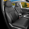 DuDuWang Seat Covers Custom Fit for 2024-2025 Tacoma Pickup Truck Seat Cover Protector Cushion with Faux Leather Waterproof (Black, Full Set)
