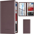TOURSUIT Car Registration and Insurance Card Holder, Vehicle License Document Glove Box Compartment Organizer, Essential Car Wallet Case for Driver Auto Owners (Carbon Coffee)