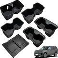 6PCS Cup Holder Inserts & Wireless Charging Protective Mat for Hyundai Santa Fe 6/7 Seat 2026 2025 2024 Accessories - Front Center Console/2nd/3rd Row Cup Holders Organizer Wireless Charger Pad