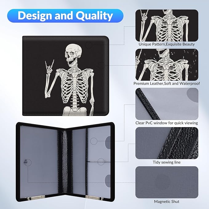 Pisypox Car Registration and Insurance Card Holder，Vehicle Glove Box Car Organizer，Accessories Case for Storing Driving Licences, Cards, Documents