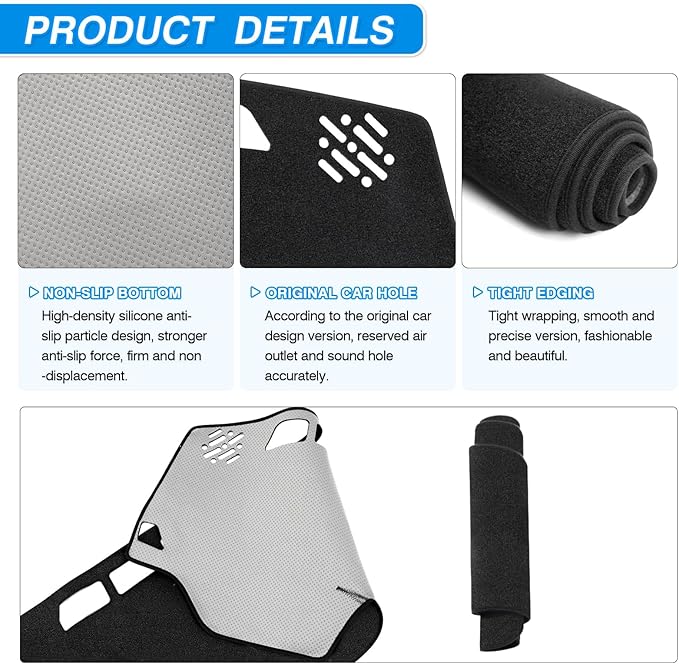 CARTIST Dash Cover for 2009 2010-2018 Dodge Ram 1500 2500 3500 Accessories Dashboard Cover Mat Ram Non-Slip Carpet Sunshield Glare UV Rays Protector (Without Hud)