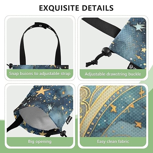 ALAZA Hanging Car Trash Bags Garbage Bag Trash Can for Back Seat Small Galaxy Mistery 17 Washable Storage Bag Retractable 2 Pack