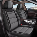 YORKNEIC 2 Front Seat Covers Fit for Kia Sportage 2009-2024 2025: Leather Car Seat Covers - Waterproof Car Seat Protector Compatible Airbag (Black & Grey)