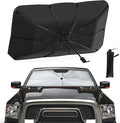 EcoNour Car Umbrella Windshield Sun Shade | Universal Fit Foldable Car & Truck Sun Shade | Double Layer Windshield Cover for SUV, Sedan & Truck | Sun Shade Cover for Front Baby Window Shades - 57"x30"