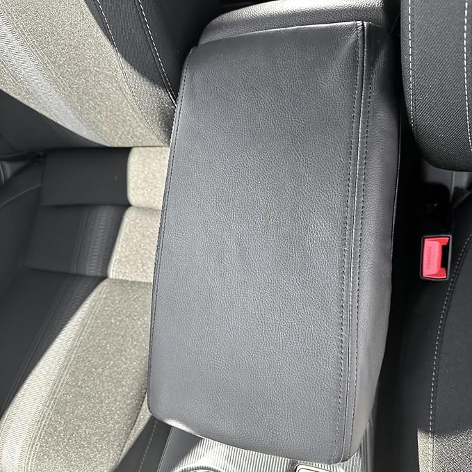 AOMSAZTO Center Console Covers for 2022-2026 Honda Cvic Armrest Covers for Honda Civic Black with Black Stiches