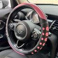 PINCTROT Large Size Race Grip Steering Wheel Cover, Anti-Slip Silicone Perforated Design with Soft Touch Padding, Enhanced Grip for Sporty Driving 15.5-15.75 Inch (Racing Pink)