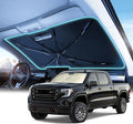 Nmoiss Windshield Sun Shade Umbrella for GMC- [Vinyl Coating Heat Shield] Protect Car from Sun Rays & Heat Damage Keep Cool and Protect Interior for GMC