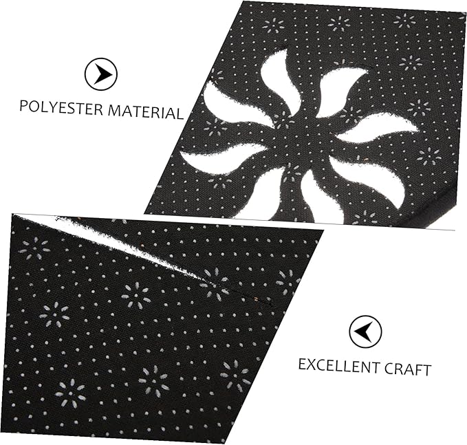 Automotive Dashboard Cover Pad Polyester Anti-Slip Dash Mat Carpet for Left-Hand Drive Cars Non-Glare Sunshade Protector with Silicone Grip Black