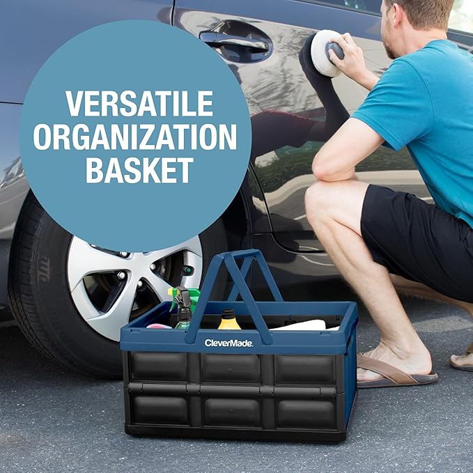 CleverMade Collapsible Basket (100% Recycled) - 32L - Ocean