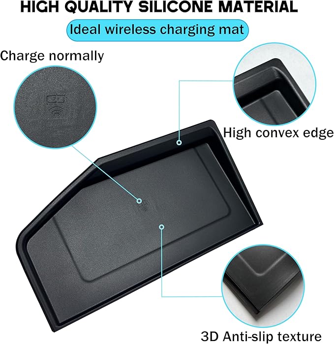 Cup Holder Inserts & Wireless Charging Mat for GX550 2026 2025 2024 Center Console Non-Slip Silicone Cup Holder Wireless Charger Protective Cover Pad for GX 550 Interior Accessories